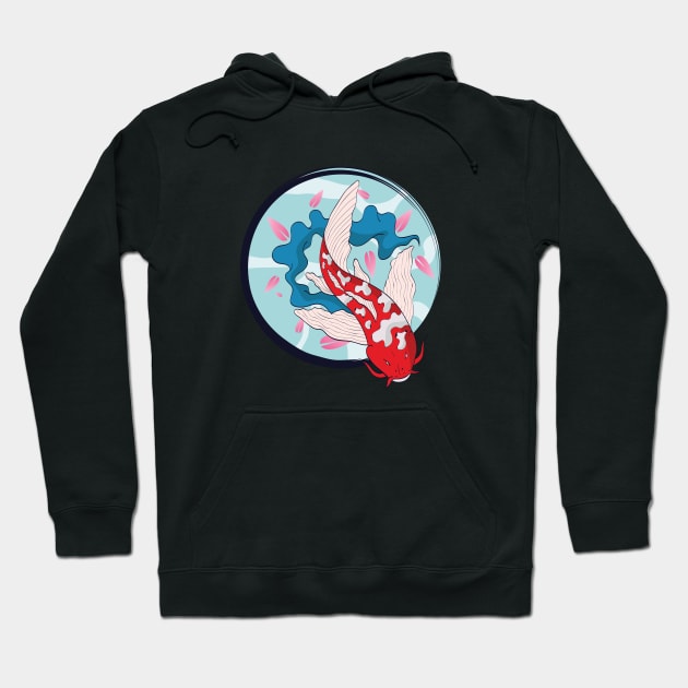 Koi fish Hoodie by Linoir